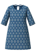 Nordic Print Blue Tunic Straight Kurti
