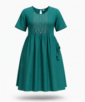 Classic Embroidered Green Kurti