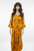 Long Frock Kurti with Bell Sleeves