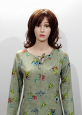 Sage Floral Print Long-Sleeve Tunic