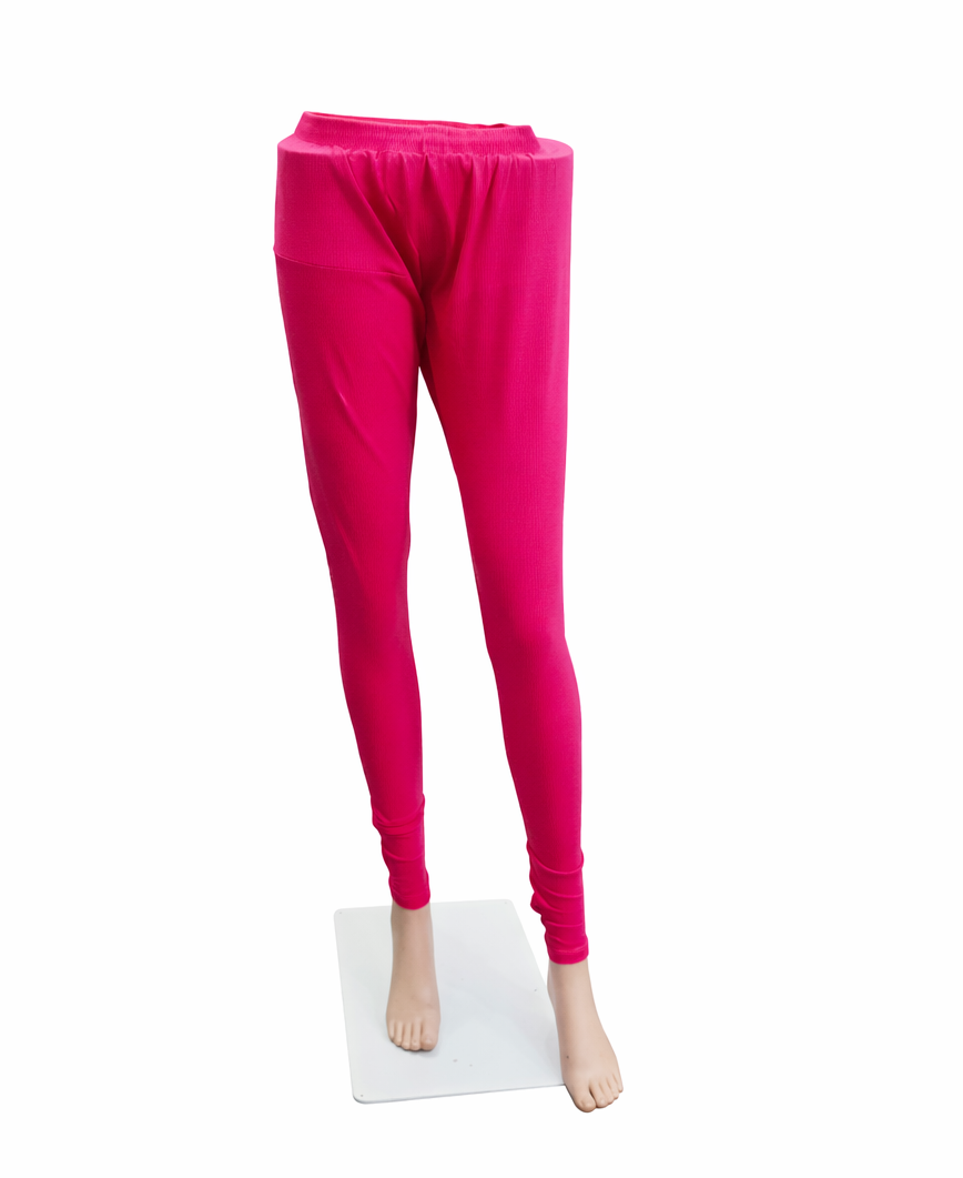 Cotton Lycra Churidar Leggings (Magenta)