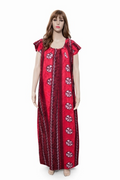 Red Batik Style Medallion Print Nighty